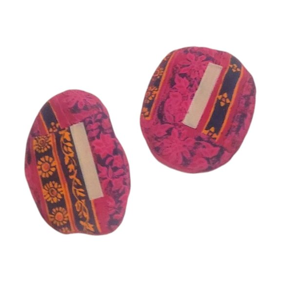 Vintage 90s Westbound Womens XL Button-Up Shirt Bright Pink Orange Rayon Stripe - Picture 14 of 16